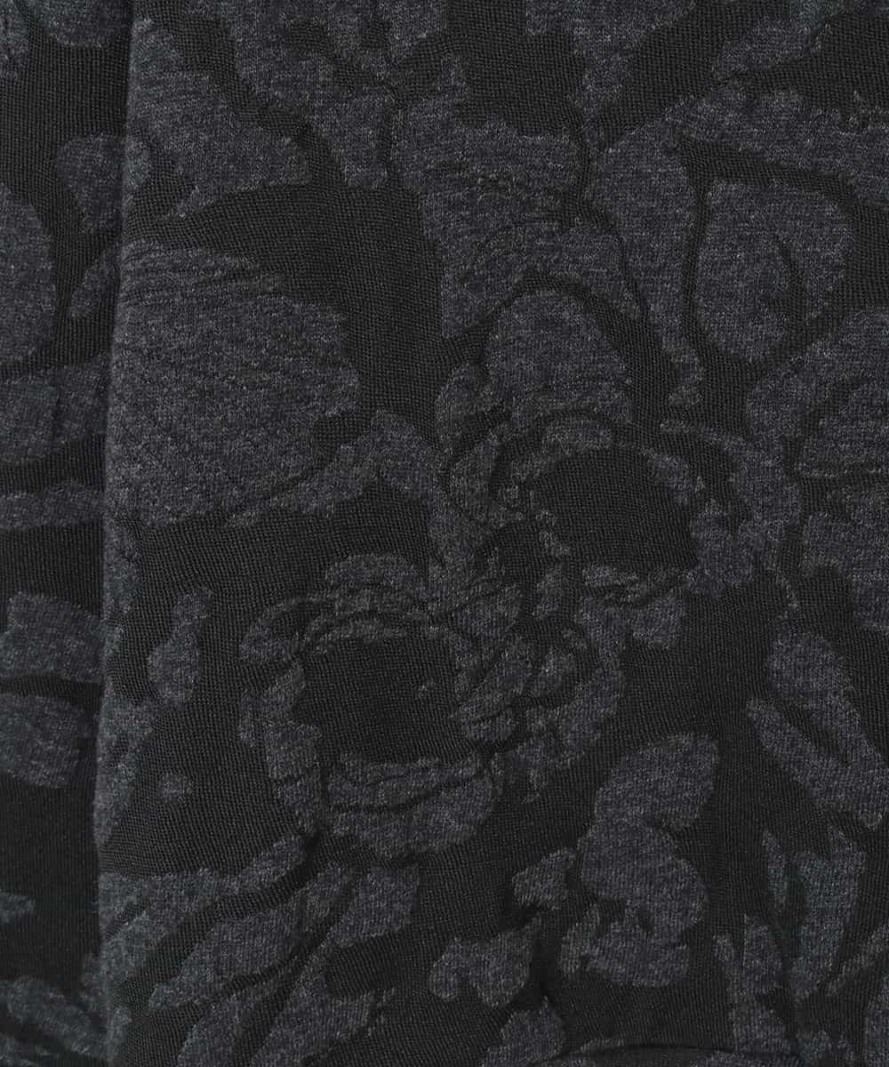 RHKAF45360 HIROKO KOSHINO(ヒロココシノ) オフタートルジャカードニットプルオーバー/日本製 ブラック