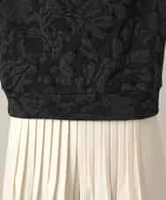 RHKAF45360 HIROKO KOSHINO(ヒロココシノ) オフタートルジャカードニットプルオーバー/日本製 ブラック