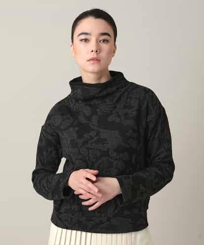 RHKAF45360 HIROKO KOSHINO オフタートルジャカードニットプルオーバー/日本製