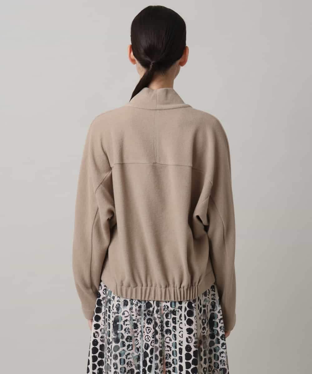 RHKAG25390 HIROKO KOSHINO(ヒロココシノ) ウールパイルフリースプルオーバー /日本製 ベージュ