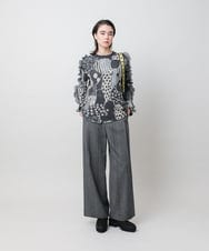 RHKAH13540 HIROKO KOSHINO(ヒロココシノ) アートモチーフジャガードニットプルオーバー /日本製 アイボリー