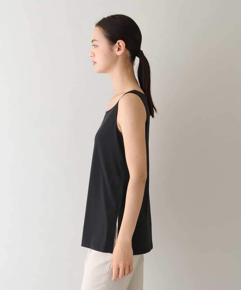 RHKAX86079 HIROKO KOSHINO(ヒロココシノ) 【日本製/洗濯機で洗える】チュニック丈ベーシックタンクトップ ブラック
