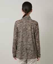 RHKCD32490 HIROKO KOSHINO(ヒロココシノ) アートプリントボウタイブラウス/日本製/洗える ベージュ