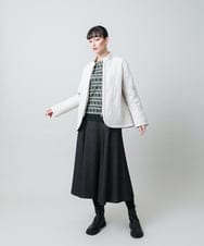 RHKED41290 HIROKO KOSHINO(ヒロココシノ) 幾何プリントベア天竺カットソー/日本製/洗える イエロー