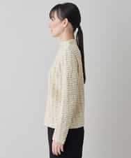 RHKED50450 HIROKO KOSHINO(ヒロココシノ) ブリスタージャカードラメ入りプルオーバー /日本製/洗える ベージュ