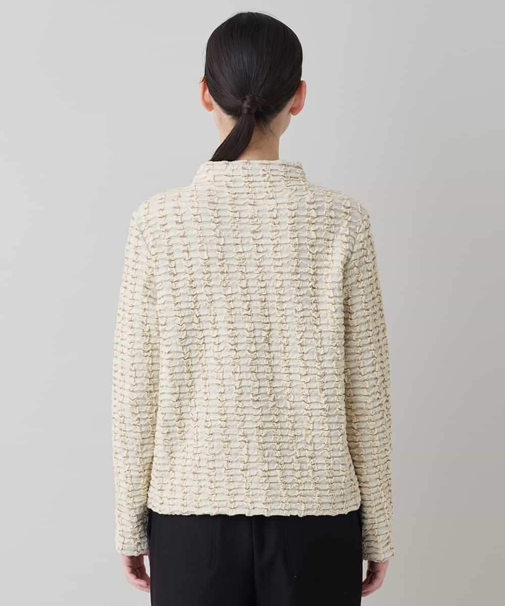 RHKED50450 HIROKO KOSHINO(ヒロココシノ) ブリスタージャカードラメ入りプルオーバー /日本製/洗える ベージュ