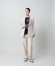 RHKED57590 HIROKO KOSHINO(ヒロココシノ) フラワー刺繍チュールトップス/洗える ベージュ