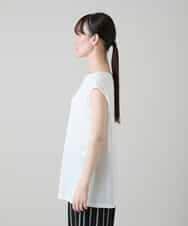 RHKEF10240 HIROKO KOSHINO(ヒロココシノ) ドライポンチデザインカットソー /日本製/洗える ホワイト