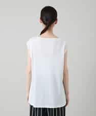 RHKEF10240 HIROKO KOSHINO(ヒロココシノ) ドライポンチデザインカットソー /日本製/洗える ホワイト