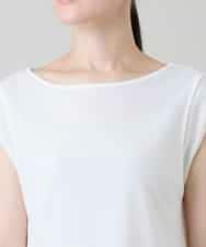 RHKEF10240 HIROKO KOSHINO(ヒロココシノ) ドライポンチデザインカットソー /日本製/洗える ホワイト