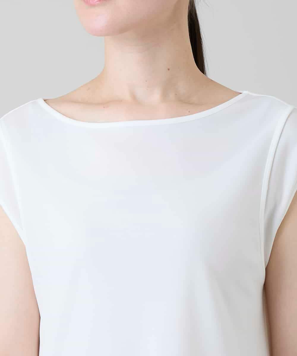 RHKEF10240 HIROKO KOSHINO(ヒロココシノ) ドライポンチデザインカットソー /日本製/洗える ホワイト