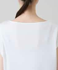 RHKEF10240 HIROKO KOSHINO(ヒロココシノ) ドライポンチデザインカットソー /日本製/洗える ホワイト