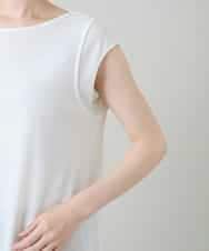 RHKEF10240 HIROKO KOSHINO(ヒロココシノ) ドライポンチデザインカットソー /日本製/洗える ホワイト