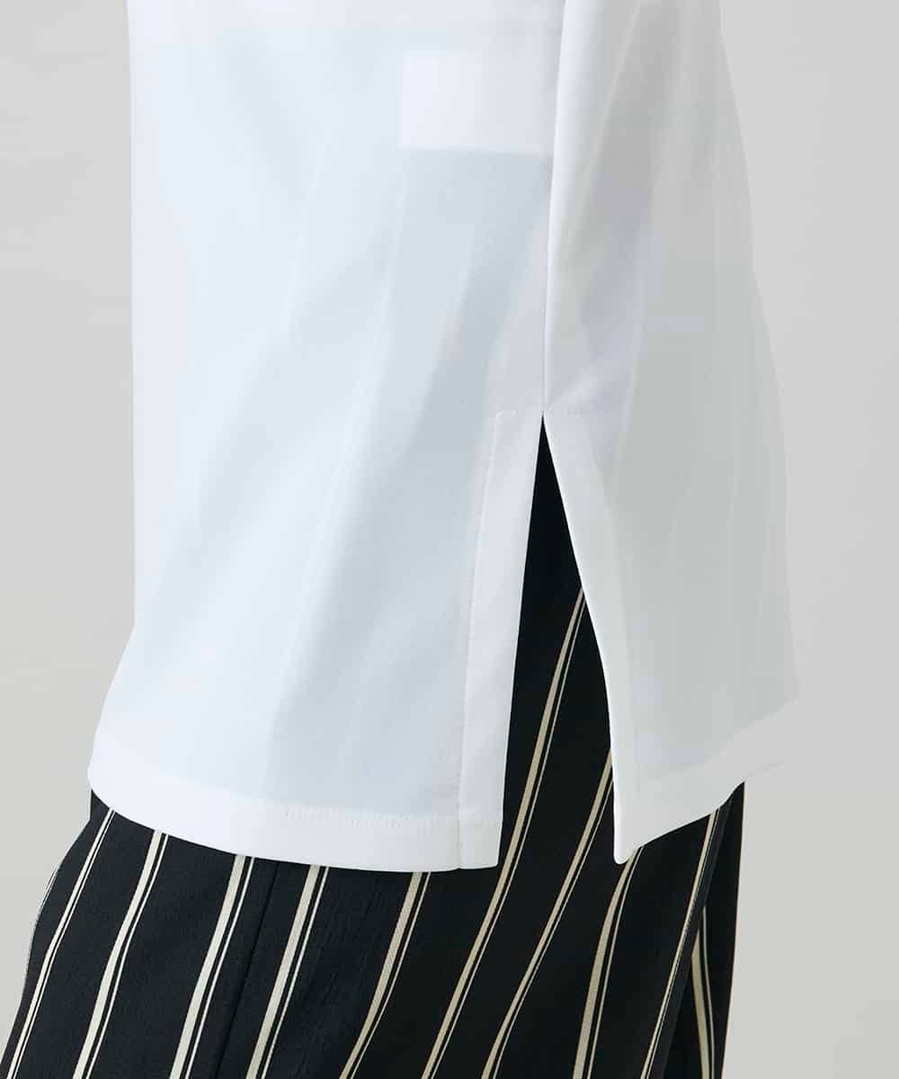 RHKEF10240 HIROKO KOSHINO(ヒロココシノ) ドライポンチデザインカットソー /日本製/洗える ホワイト