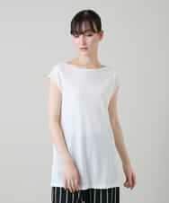 RHKEF10240 HIROKO KOSHINO(ヒロココシノ) ドライポンチデザインカットソー /日本製/洗える ホワイト