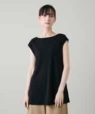 RHKEF10240 HIROKO KOSHINO(ヒロココシノ) ドライポンチデザインカットソー /日本製/洗える ブラック