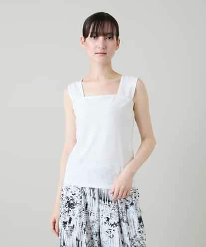 RHKEF97150 HIROKO KOSHINO ドライポンチデザインタンクトップ/日本製/洗濯機で洗える