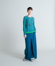 RHKES23360 HIROKO KOSHINO(ヒロココシノ) 【洗える/日本製】ドットパターンプルオーバー マスタード