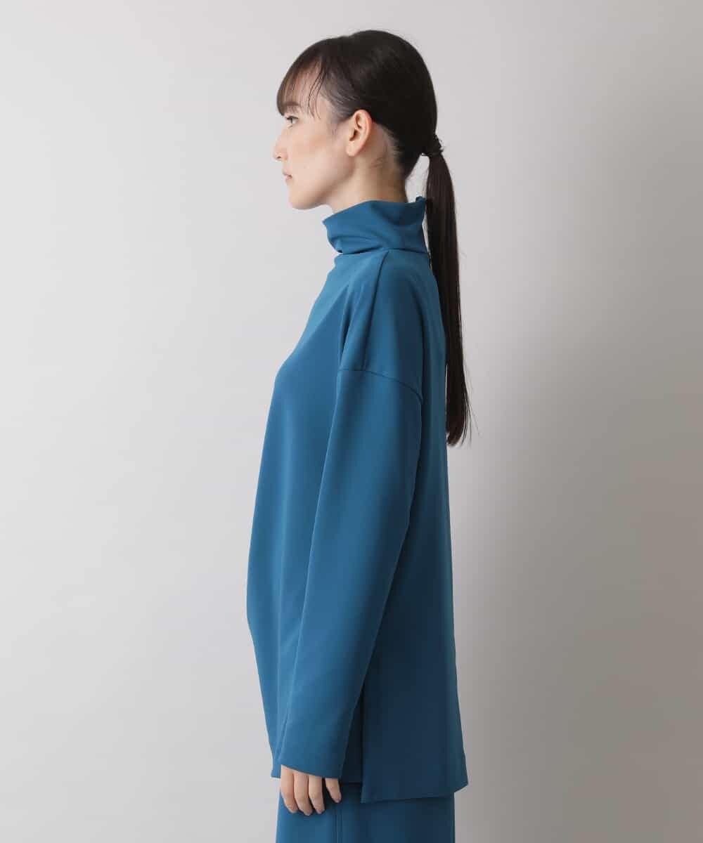 RHKES31360 HIROKO KOSHINO(ヒロココシノ) 【洗える/日本製】ギャザーアクセントプルオーバー ブルー