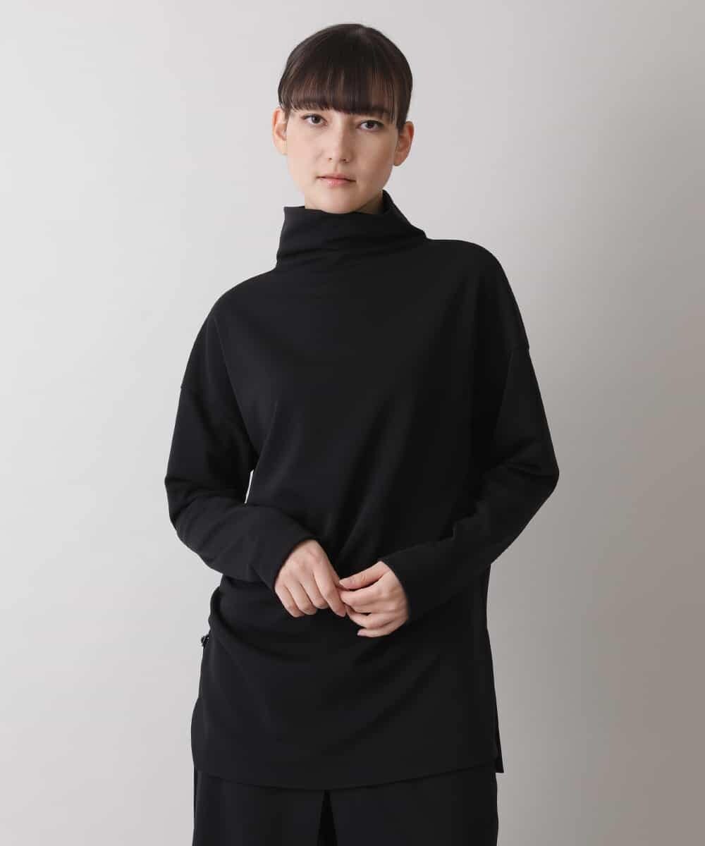 RHKES31360 HIROKO KOSHINO(ヒロココシノ) 【洗える/日本製】ギャザーアクセントプルオーバー ブラック