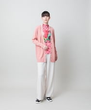 RHKFD01390 HIROKO KOSHINO(ヒロココシノ) アートフルフラワーカットソー /日本製/洗える ピンク