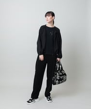 RHKFD02270 HIROKO KOSHINO(ヒロココシノ) スパンコールロゴミニマルカットソー /日本製/洗える アイボリー