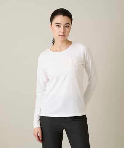 RHKFD02270 HIROKO KOSHINO スパンコールロゴミニマルカットソー /日本製/洗える