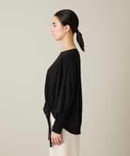 RHKFD06390 HIROKO KOSHINO(ヒロココシノ) ヘムリボンギャザープルオーバー /日本製/洗える ブラック