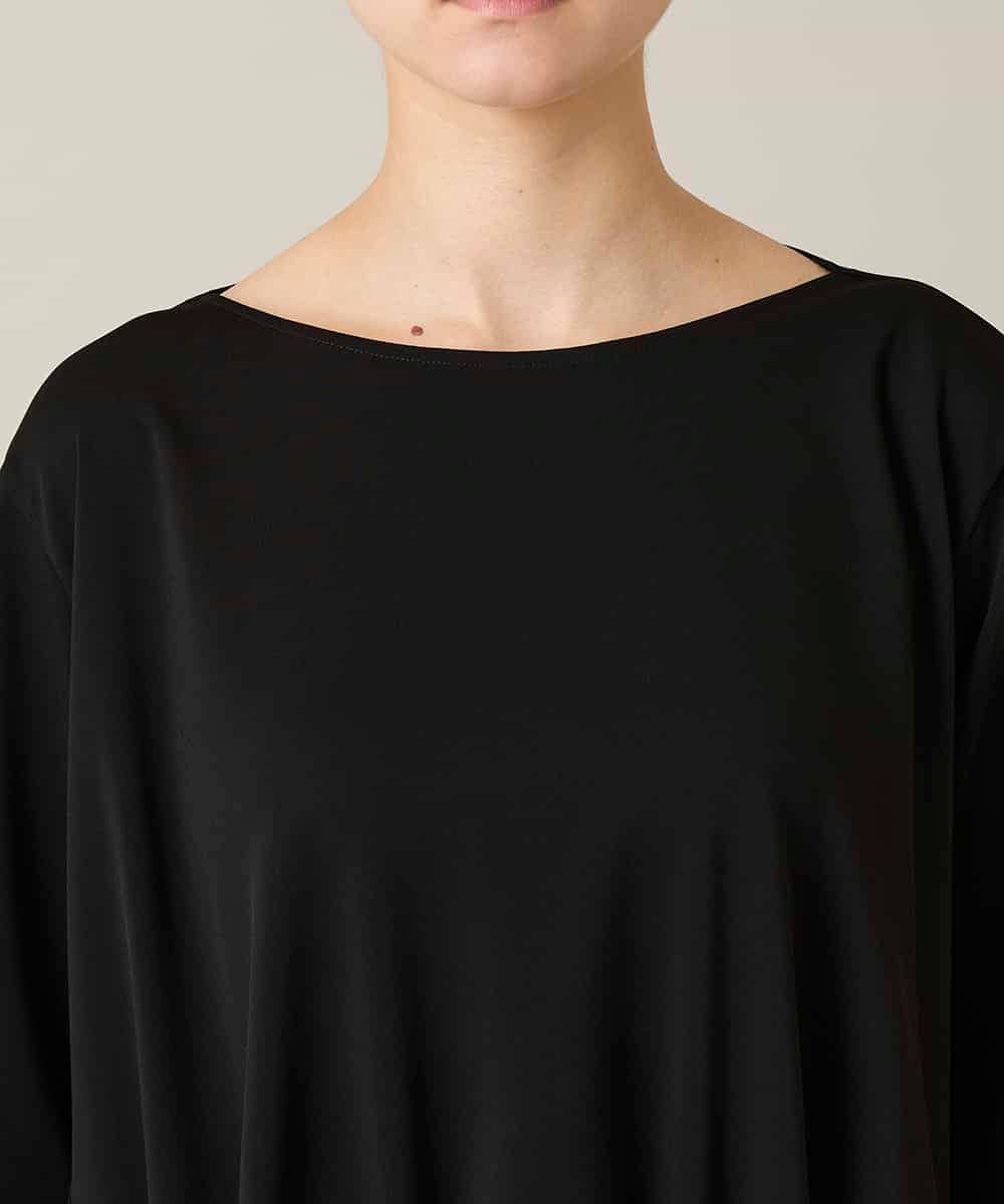 RHKFD06390 HIROKO KOSHINO(ヒロココシノ) ヘムリボンギャザープルオーバー /日本製/洗える ブラック