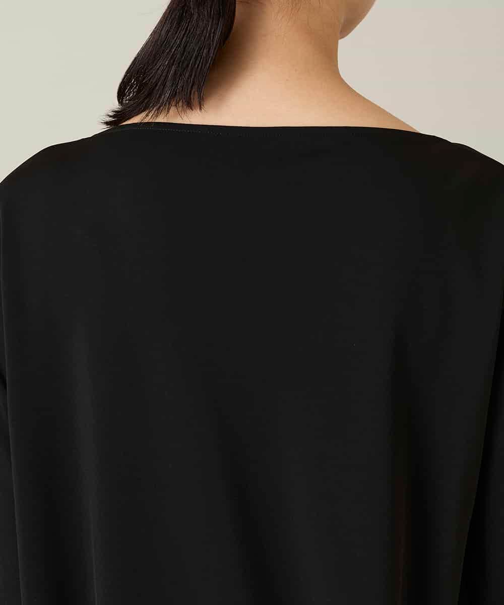 RHKFD06390 HIROKO KOSHINO(ヒロココシノ) ヘムリボンギャザープルオーバー /日本製/洗える ブラック