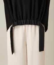 RHKFD06390 HIROKO KOSHINO(ヒロココシノ) ヘムリボンギャザープルオーバー /日本製/洗える ブラック