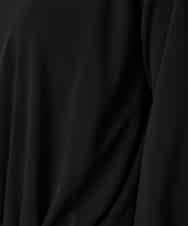 RHKFD06390 HIROKO KOSHINO(ヒロココシノ) ヘムリボンギャザープルオーバー /日本製/洗える ブラック