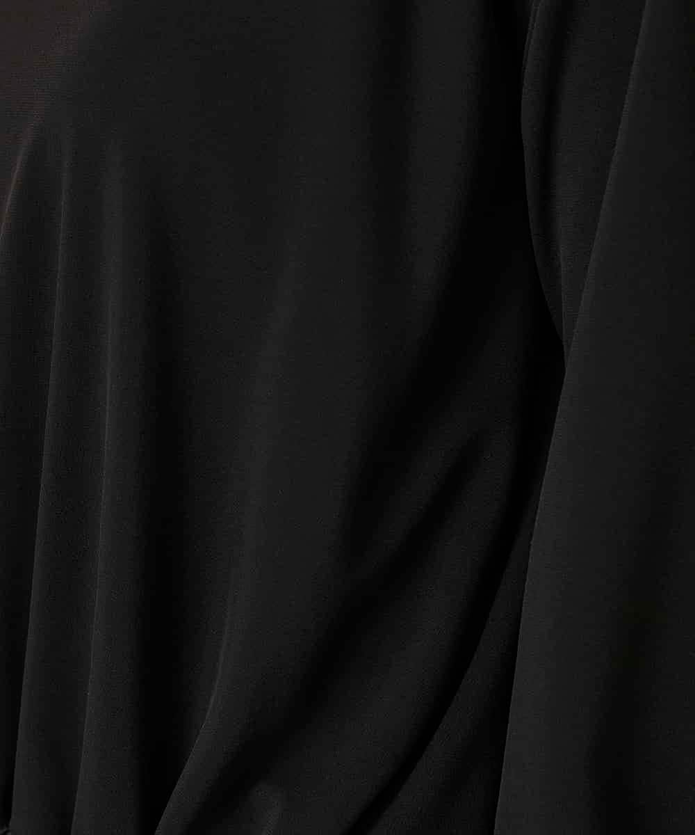 RHKFD06390 HIROKO KOSHINO(ヒロココシノ) ヘムリボンギャザープルオーバー /日本製/洗える ブラック