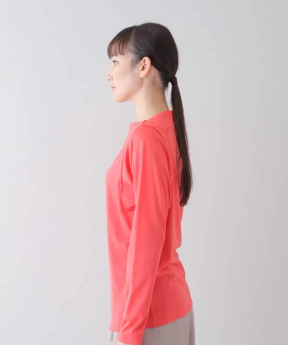 RHKFS54290 HIROKO KOSHINO(ヒロココシノ) 【洗える/日本製】ボートネックカットソー ピンク