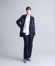 RHKFS56390 HIROKO KOSHINO(ヒロココシノ) 【洗える/日本製】タックフレアVネックプルオーバー ホワイト