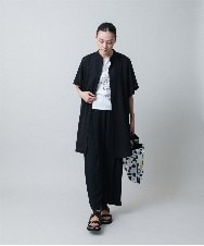 RHKGB22360 HIROKO KOSHINO(ヒロココシノ) フラワープリントデザインカットソー /日本製/洗える オレンジ
