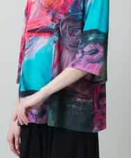 RHKGC28420 HIROKO KOSHINO(ヒロココシノ) スムースジャージーアートTシャツ/日本製/洗える ピンク系