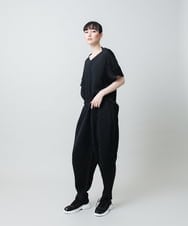 RHKGD05360 HIROKO KOSHINO(ヒロココシノ) 【先行予約】ランダムプリーツテールロングブラウス /洗える ブラック