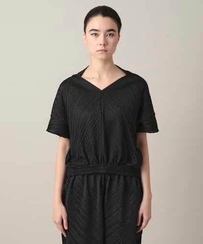 RHKGD05360 HIROKO KOSHINO 【先行予約】ランダムプリーツテールロングブラウス /洗える