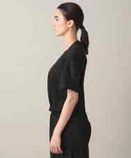 RHKGD05360 HIROKO KOSHINO(ヒロココシノ) 【先行予約】ランダムプリーツテールロングブラウス /洗える ブラック