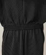 RHKGD05360 HIROKO KOSHINO(ヒロココシノ) 【先行予約】ランダムプリーツテールロングブラウス /洗える ブラック