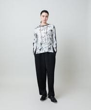 RHKGD15390 HIROKO KOSHINO(ヒロココシノ) インクペインティングテープアクセントカットソー/日本製/洗える ホワイト