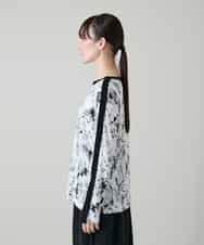 RHKGD15390 HIROKO KOSHINO(ヒロココシノ) インクペインティングテープアクセントカットソー/日本製/洗える ホワイト