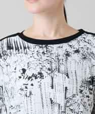 RHKGD15390 HIROKO KOSHINO(ヒロココシノ) インクペインティングテープアクセントカットソー/日本製/洗える ホワイト