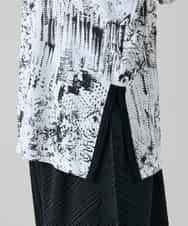 RHKGD15390 HIROKO KOSHINO(ヒロココシノ) インクペインティングテープアクセントカットソー/日本製/洗える ホワイト