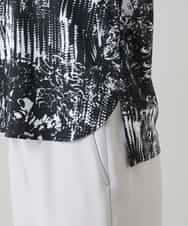 RHKGD17330 HIROKO KOSHINO(ヒロココシノ) インクペインティングカットソー/日本製/洗える ブラック