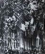 RHKGD17330 HIROKO KOSHINO(ヒロココシノ) インクペインティングカットソー/日本製/洗える ブラック