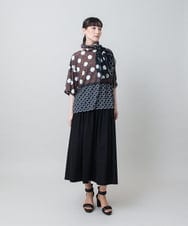 RHKGE26390 HIROKO KOSHINO(ヒロココシノ) ドットパターンドレープジャージープルオーバー/日本製/洗える マルチ