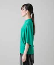 RHKGF07300 HIROKO KOSHINO(ヒロココシノ) ドルマンスリーブミニマルカットソー/日本製/洗える グリーン