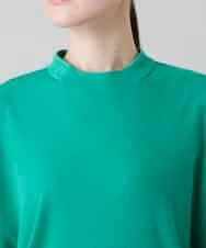 RHKGF07300 HIROKO KOSHINO(ヒロココシノ) ドルマンスリーブミニマルカットソー/日本製/洗える グリーン